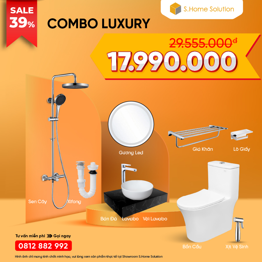 Combo Luxury thiết bị phòng tắm 17990K
